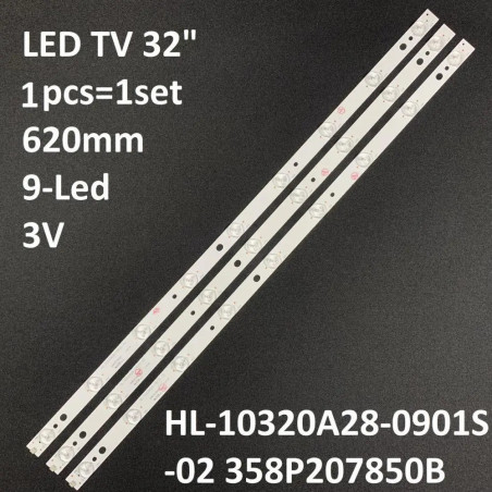 Подсветка TV SATURN 32" 9led 3V 620mm HL-10320A28-0901S-02 358P207850B