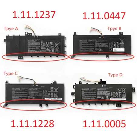Батарея для ноутбука ASUS B21N1818-3 X509JP X509JA X509JB 7.7V 4850mAh 37Wh Black
