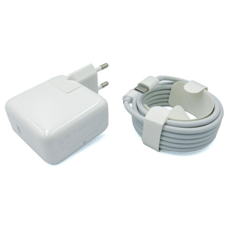 Блок питания APPLE 30W A1882 MR2A2CH/A + Type-C (USB-C) кабель ORIGINA