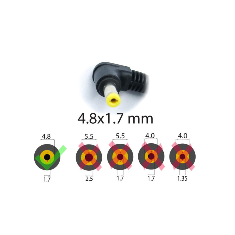 Блок питания ASUS 12V 3A 36W (4.8*1.7) ORIGINAL нетбука (AOP-36EH) 2 P