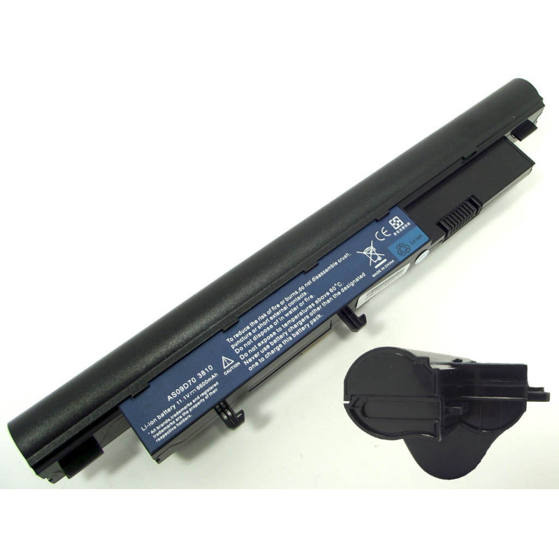 Батарея AS09D70 ACER Aspire 3410 3810T AS09D31 AS09D34 AS09D36 AS09D56 AS09F34 AS09D71 LC.BTP00.052 10.8V 6600mAh 9Cell Black