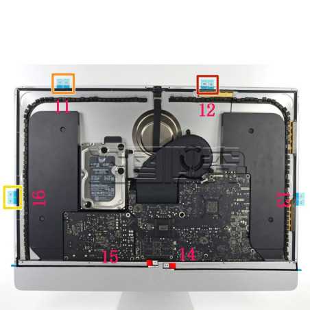 Двосторонній скотч матриці iMac 27 A1419 Late 2012 Late 2013 076-1419 копія Номери 11-12-13-14-15-16