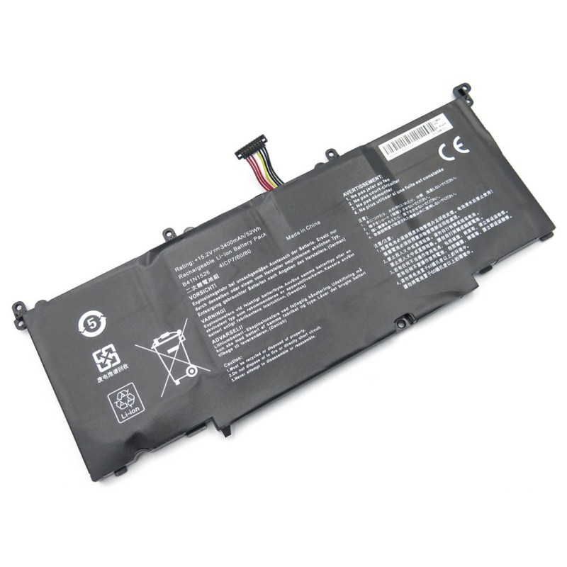 Акумулятор B41N1526 ASUS GL502V GL502VT GL502VM FX502V FX502VM FX60V ZX60V 15.2V 3400mAh 52Wh