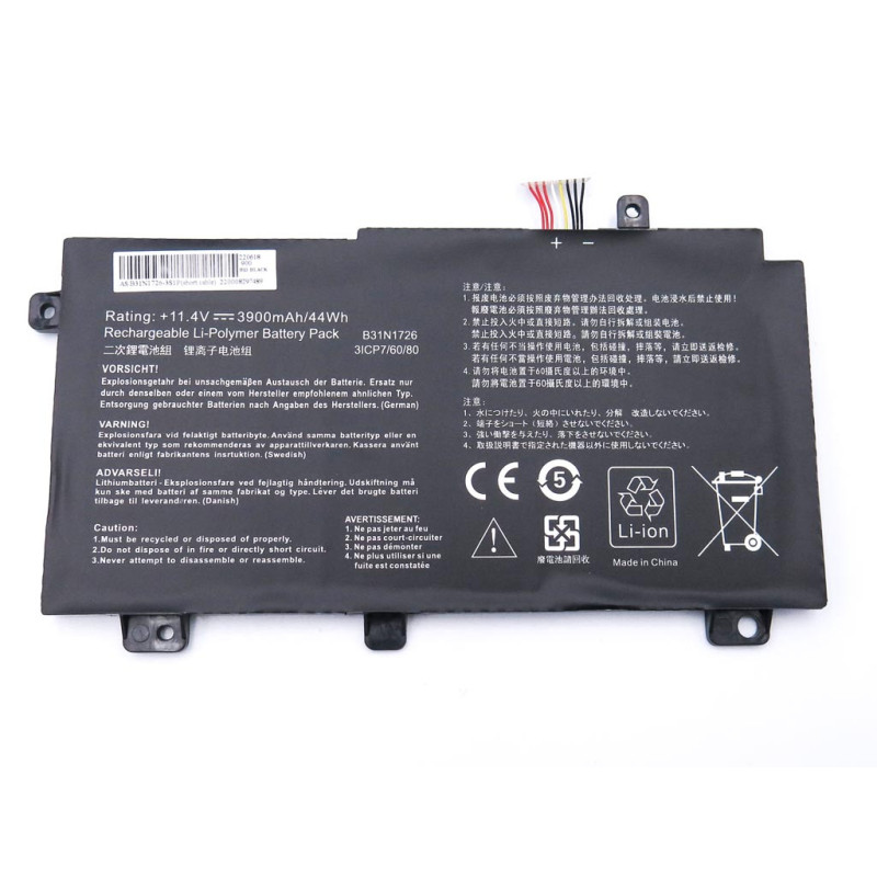 Акумулятор B31N1726 ASUS FX504 FX504GD FX504GE FX504GM FX80GM FX80GD 11.4V 3900mAh 44Wh