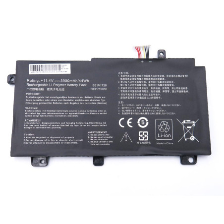 Акумулятор B31N1726 ASUS FX504 FX504GD FX504GE FX504GM FX80GM FX80GD 11.4V 3900mAh 44Wh