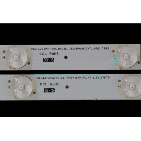 Подсветка PCB LED BAR FHD 39 445X18MM RIGHT 1100117870 ES-966