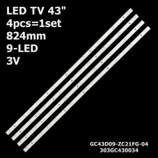 Подсветка AOC T4312M T4322S LD43E12M LD43V22S BBK 43LEM-1023 43LEM-FTS2C 43LEM 1023 FTS2C Daewoo L43S6550BN Dahua DHL43-F600