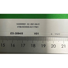 Подсветка BLAUPUNKT 43UK950 43LFA69K BS43F2012NEB 43D7000 43LUA69K K430WDD1A3 X-X205-B8-VF17 X X205 B8 VF17 KE430WDF A1 K430WDF