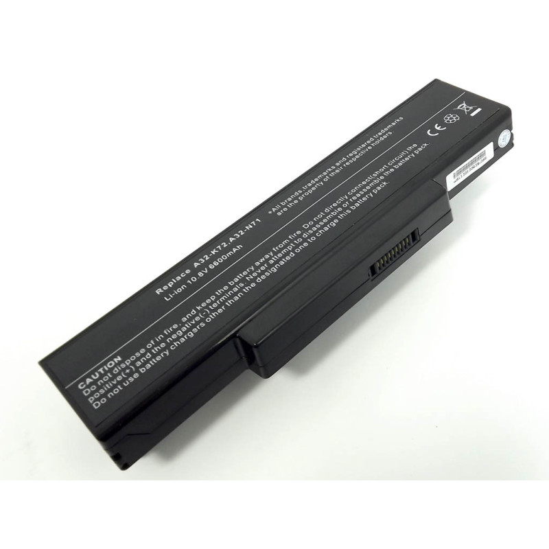 Акумулятор ASUS A32-K72 A32-N71 70-NX01B1000Z 70-NXH1B1000Z 70-NZY1B1000Z 70-NZYB1000Z 90-XB2KN0BT00000Y A32-N73 10.8V 6600mAh