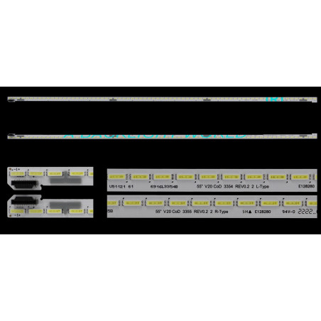 Подсветка LG 55 6919L3554B 55 V20 CoD 3354 REV0.2 2 L-Type 6919L3555B 55 V20 CoD 3355 REV0.2 2 R-Type 6919L-3554B ES-ELED-545