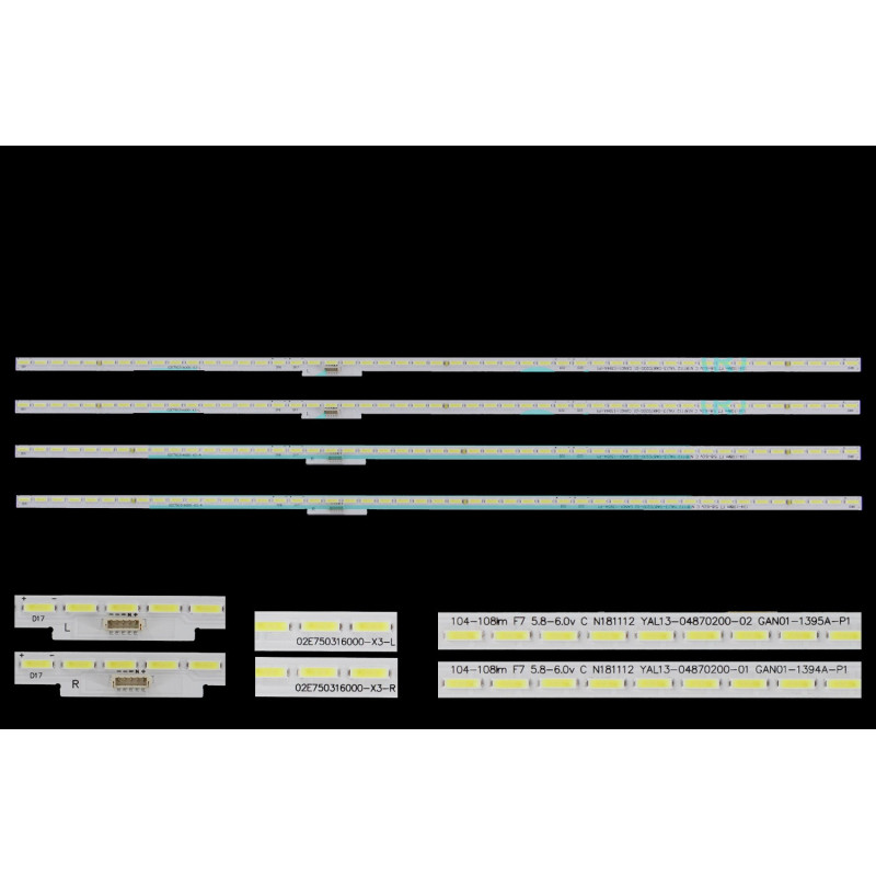 Подсветка R 02E750316000-X3-R 02E750316000X3R 104108lm F7 5.8-6.0 C N181112 YAL13-04870200-02 YAL130487020002 GAN01-1395A-P1