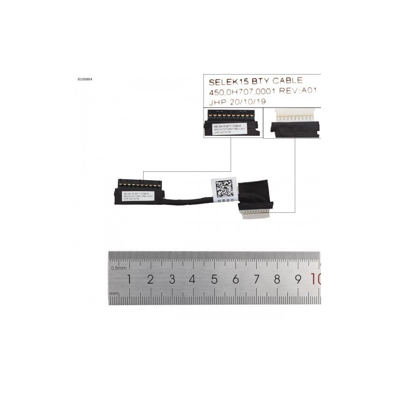Кабель підключення батареї Dell G3 15 3590 G5 5590 051NFV 450.0H707.0001 Кабель підключення батареї Dell G3 15 3590 G5 5590 051NFV 450.0H707.0001