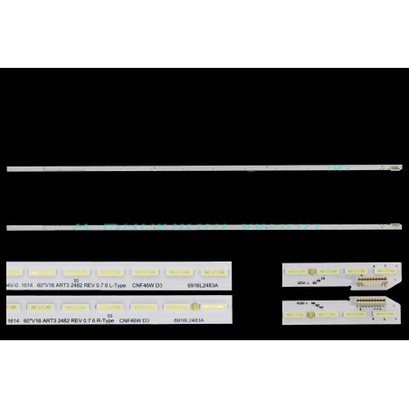 Подсветка 1614 60 V16 ART3 2482 REV 0.7 6 L-Type CNF46W D3 49 6916L2482A R-Type 6916L2483A Lg 60UH650T ES-ELED-781 ESELED781