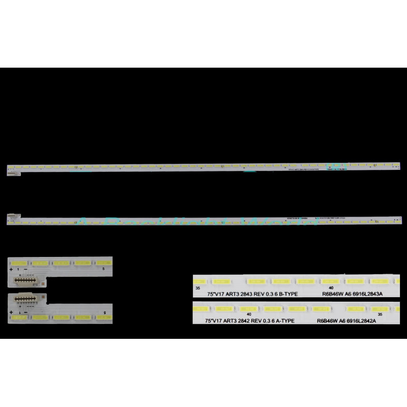 Подсветка L 75 V17 ART3 2842 REV 0.3 6 A-TYPE R6B46W A6 6916L2842A R 75V17 2843 B-TYPE 6916L2843A Lg 75UJ657A 75uj675v ESELED78 Подсветка L 75 V17 ART3 2842 REV 0.3 6 A-TYPE R6B46W A6 6916L2842A R 75V17 2843 B-TYPE 6916L2843A Lg 75UJ657A 75uj675v ESELED78