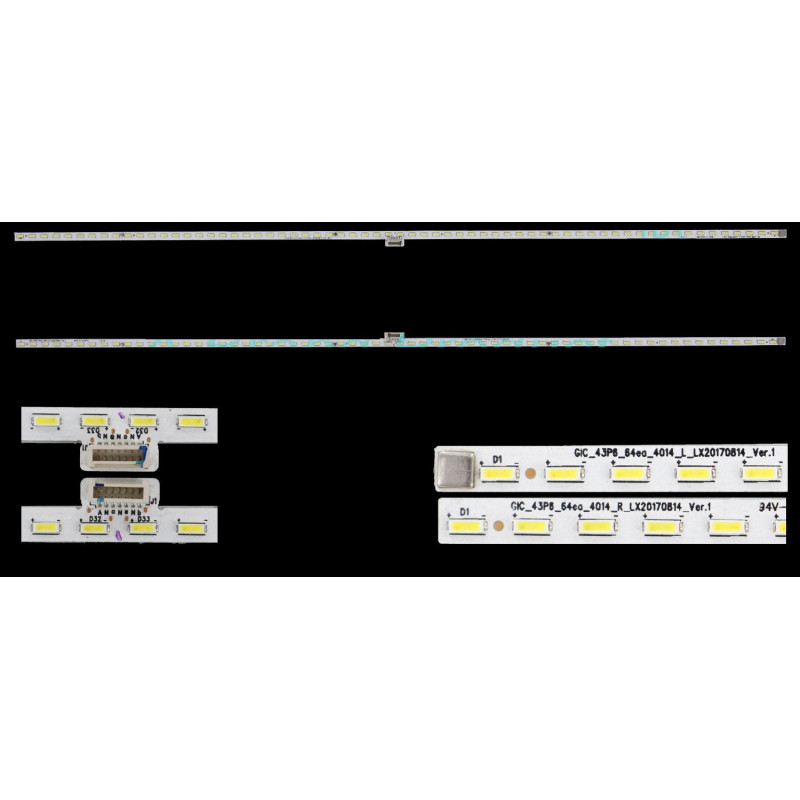 Подсветка TCL 43 YHF-4C-LB4364-YH01L-1911017-2B241 YHF-4C-LB4364-YH02L-1911017-2B241 YHF 4C LB4364 YH01L YH02L 1911017 2B241 L R