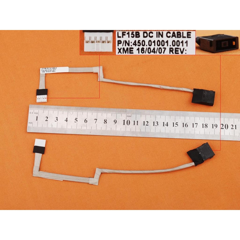 Разъем питания Lenovo Flex2-15D 2-14D Pj853 Square Yellow pin с проводом Разъем питания Lenovo Flex2-15D 2-14D Pj853 Square Yellow pin с проводом