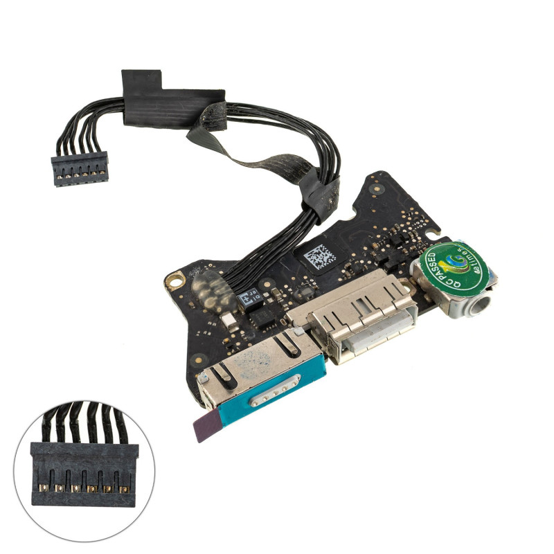 Разъем питания Apple A1465 2013-2015 PJ313 c платой та кабелем Разъем питания Apple A1465 2013-2015 PJ313 c платой та кабелем
