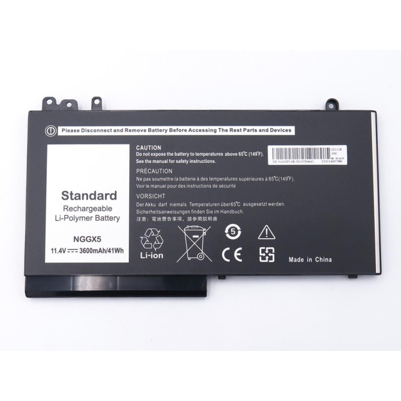 Батарея NGGX5 DELL Latitude E5270 E5470 M3510 E5570 E5550 E5570 0RDRH9 RDRH9 11.4V 3600mAh Metal