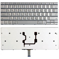 Клавиатура для ноутбука Apple Macbook A1150 A1211 A1226 A1260 15.4 965 серебристая с подсветкой