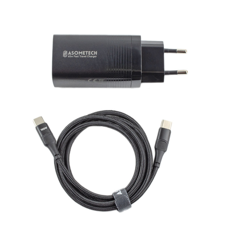 Блок питания Type-C 65W 20V 3.25A 15V 3A 12V 3A 9V 2A 5V2A с кабелем 1М Блок питания Type-C 65W 20V 3.25A 15V 3A 12V 3A 9V 2A 5V2A с кабелем 1М