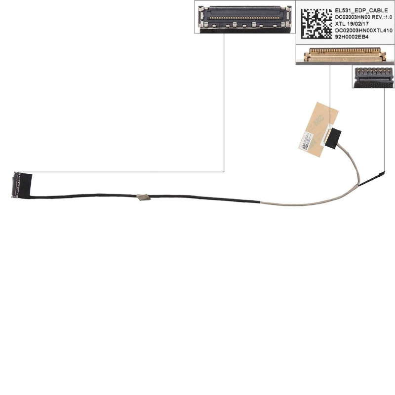 Шлейф матриці Lenovo Ideapad S340-15IWL S340-15API S340-15IIL Type 81N8 81NC 81VW DC02003HN00 5C10S29912 EL531