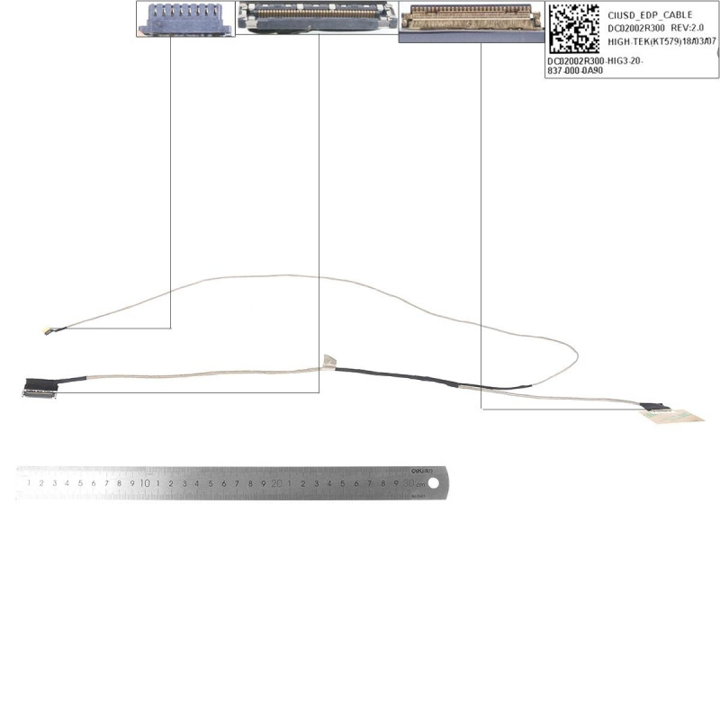 Шлейф матриці Lenovo IdeaPad 320s-15 320s-15ikb 320s-15ikbr DC02002R300 CIUSD eDP 30Pin Шлейф матриці Lenovo IdeaPad 320s-15 320s-15ikb 320s-15ikbr DC02002R300 CIUSD eDP 30Pin