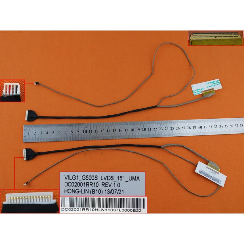 Шлейф матрицы Lenovo G500s G505s DC02001RR10 VILG1 LED 40pin Шлейф матрицы Lenovo G500s G505s DC02001RR10 VILG1 LED 40pin