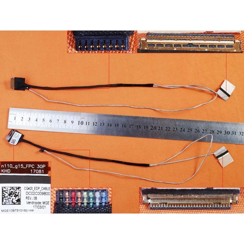 Шлейф матриці Lenovo IdeaPad 110-14IBR 110-14 DC02C009B00 CG420 30Pin Шлейф матриці Lenovo IdeaPad 110-14IBR 110-14 DC02C009B00 CG420 30Pin