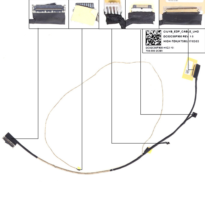 Шлейф матрицы Lenovo Flex 5-1570 Type 80XB 81CA eDP 40pin UHD DC02C00F900 5C10N71323 Шлейф матрицы Lenovo Flex 5-1570 Type 80XB 81CA eDP 40pin UHD DC02C00F900 5C10N71323