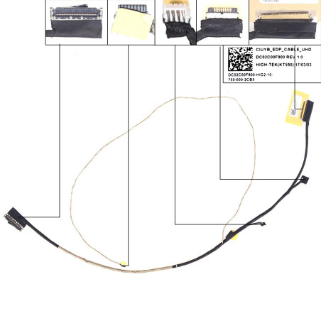 Шлейф матриці Lenovo Flex 5-1570 Type 80XB 81CA eDP 40pin UHD DC02C00F900 5C10N71323