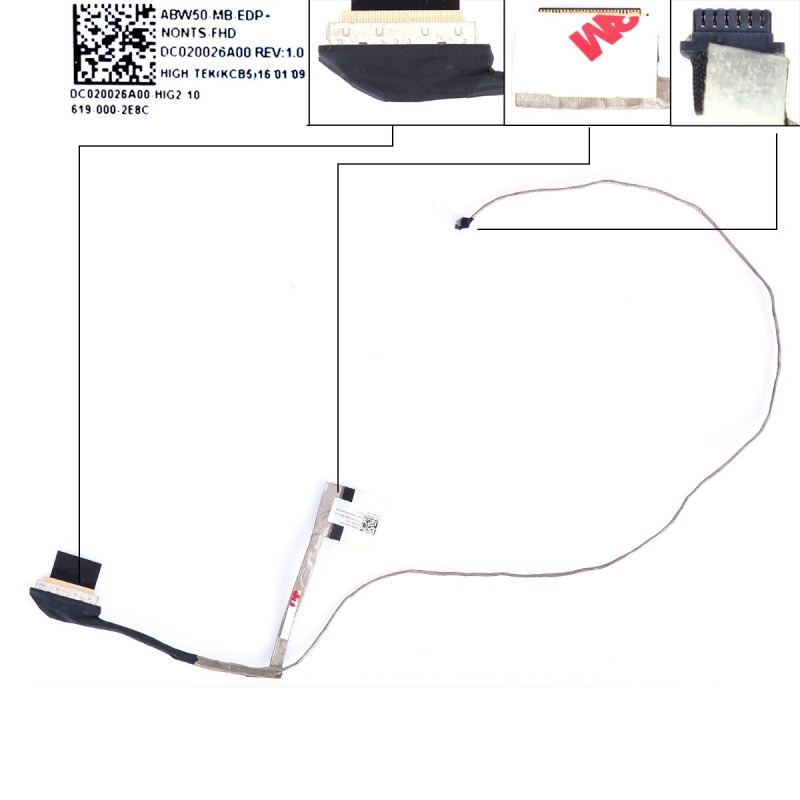 Шлейф матриці HP Envy 15-ae 15-ah m6-ae m6-p eDP 30pin FHD DC020026A00 ABW50 Шлейф матриці HP Envy 15-ae 15-ah m6-ae m6-p eDP 30pin FHD DC020026A00 ABW50