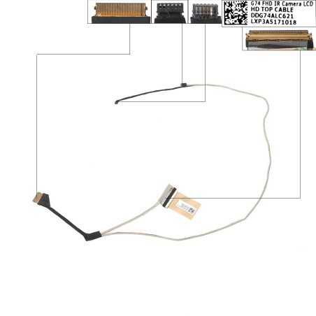 Шлейф матрицы HP 15-CC 15-CC726 15-CC723TX 15-CC711TX 15-CC708 15t-cc 15z-cd DDG74ALC621 G74 926840-001 40pin