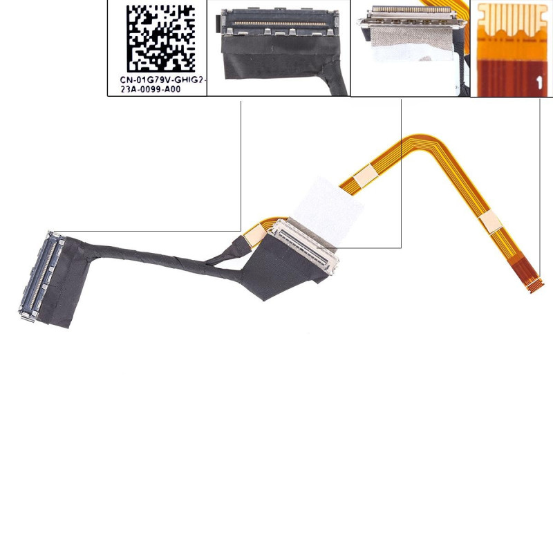 Шлейф матрицы Dell XPS 13 9370 9380 P82G eDP 40pin UHD Touch 01G79V DC02C00FL00 CAZ60 Шлейф матрицы Dell XPS 13 9370 9380 P82G eDP 40pin UHD Touch 01G79V DC02C00FL00 CAZ60
