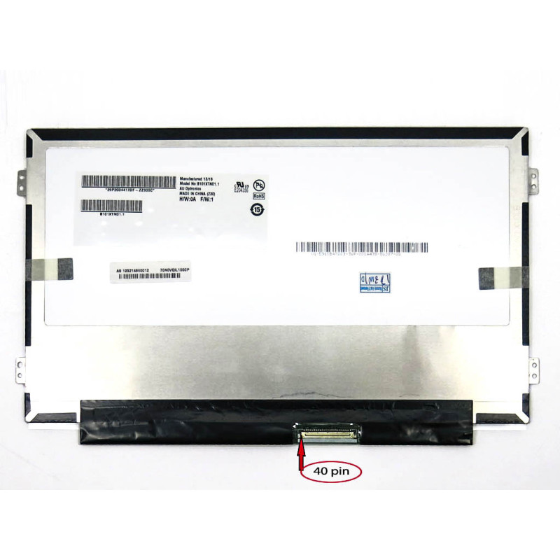 Матриця 10.1" Slim (1366*768, 40Pin, вушка з боків) AUO B101XTN01.1 Матова Матриця 10.1" Slim (1366*768, 40Pin, вушка з боків) AUO B101XTN01.1 Матова