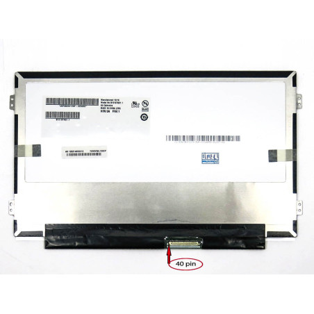 Матриця 10.1" Slim (1366*768, 40Pin, вушка з боків) AUO B101XTN01.1 Матова