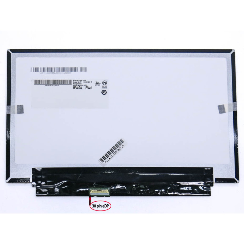 Матриця 11.6 Slim eDP 1366*768 30pin AUO B116XAN02.2 B116XAN02.0 B116XAN02.4 B116XAN02.7