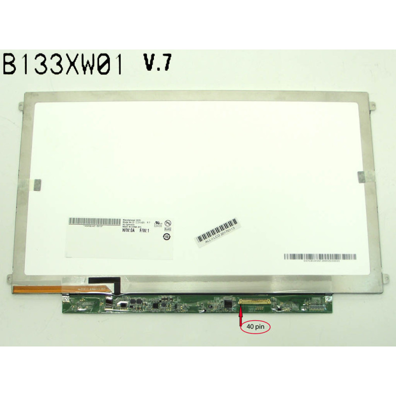 Матрица 13.3 Slim 1366*768 40pin AUO B133XW01 V.7 ASUS ACER DELL MSI HP Lenovo LP133WH2-TLL1 B133XW03 V.2 LP133WH2-TLA4 LP133WH Матрица 13.3 Slim 1366*768 40pin AUO B133XW01 V.7 ASUS ACER DELL MSI HP Lenovo LP133WH2-TLL1 B133XW03 V.2 LP133WH2-TLA4 LP133WH