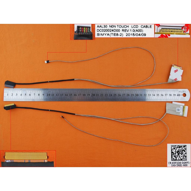 Шлейф матрицы Dell Inspiron 17 5758 5000 5759 5755 30pin eDP non touch DC020024D00 03P2DK AAL30 Шлейф матрицы Dell Inspiron 17 5758 5000 5759 5755 30pin eDP non touch DC020024D00 03P2DK AAL30