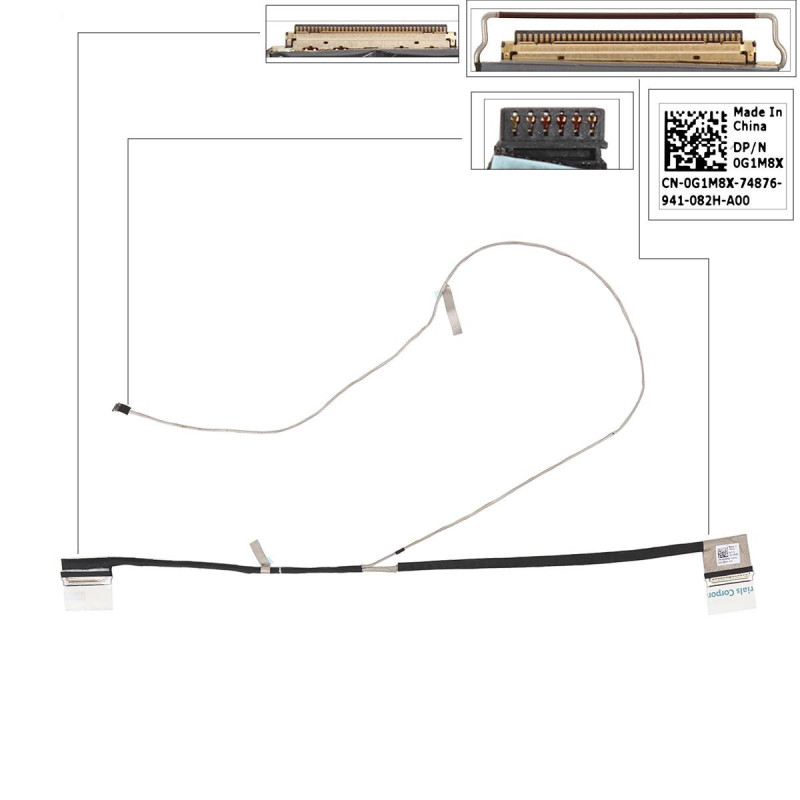 Шлейф матрицы Dell Inspiron 15 5584 eDP 40pin 450.0G708.0011 4500G7080011 0G1M8X Шлейф матрицы Dell Inspiron 15 5584 eDP 40pin 450.0G708.0011 4500G7080011 0G1M8X