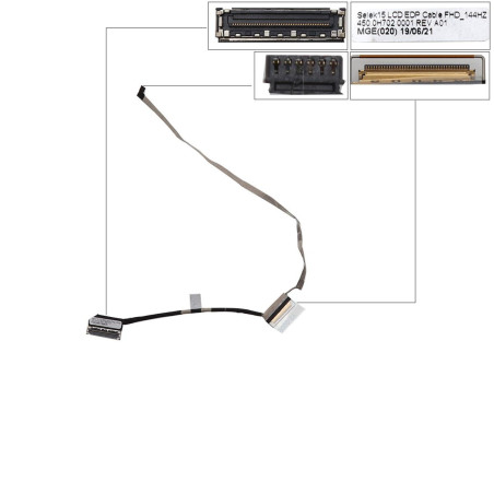 Шлейф матрицы Dell G3 3590 P89F201 P89F eDP 40pin 144Hz 0936X2 450.0H702.0001 4500H7020001