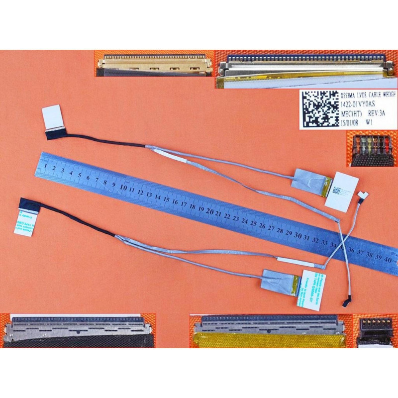 Шлейф матриці Asus A551 A553 D550 D553 K553MA R515MA X553MA 1422-01VY0AS 1422-01WW0AS LVDS 40 40pin Шлейф матриці Asus A551 A553 D550 D553 K553MA R515MA X553MA 1422-01VY0AS 1422-01WW0AS LVDS 40 40pin