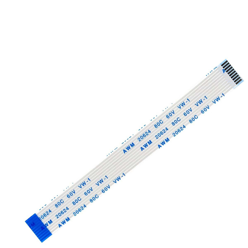 Плоский шлейф 10pin 1.0mm 100 11mm реверсный FFC AWM 20624 VW-1 80C 60V Плоский шлейф 10pin 1.0mm 100 11mm реверсный FFC AWM 20624 VW-1 80C 60V