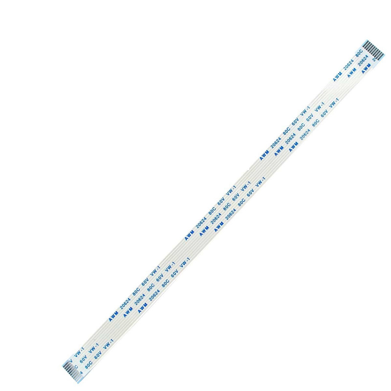Плоский шлейф 10pin 1.0mm 200 11mm прямой FFC AWM 20624 VW-1 80C 60V Плоский шлейф 10pin 1.0mm 200 11mm прямой FFC AWM 20624 VW-1 80C 60V