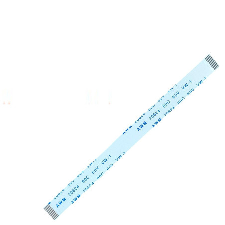 Плоский шлейф 14pin 0.5mm 100 7.5mm прямой FFC AWM 20624 VW-1 80C 60V
