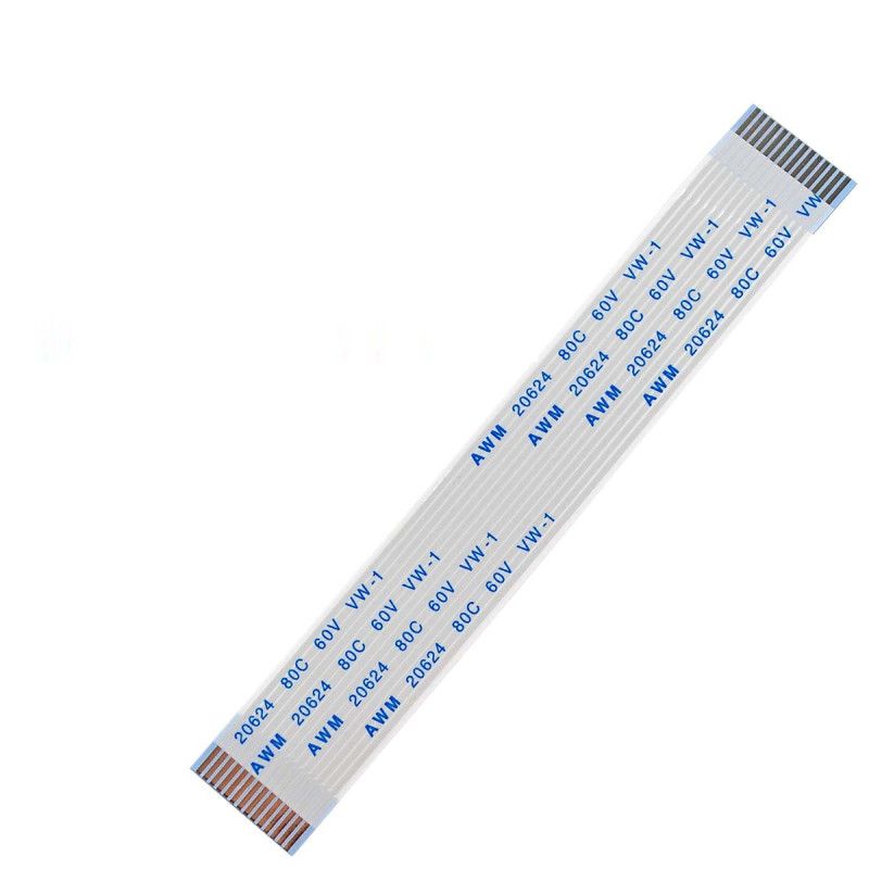 Плоский шлейф 14pin 1.0mm 100 15mm прямой FFC AWM 20624 VW-1 80C 60V Плоский шлейф 14pin 1.0mm 100 15mm прямой FFC AWM 20624 VW-1 80C 60V