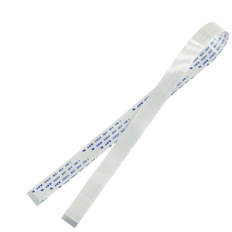 Плоский шлейф 24pin 0.5mm 400 12.5mm реверсный FFC AWM 20624 VW-1 80C 60V Плоский шлейф 24pin 0.5mm 400 12.5mm реверсный FFC AWM 20624 VW-1 80C 60V