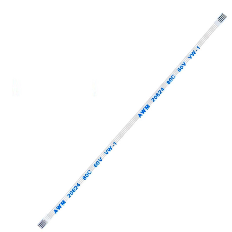 Плоский шлейф 4pin 0.5mm 100 2.5mm прямой FFC AWM 20624 VW-1 80C 60V Плоский шлейф 4pin 0.5mm 100 2.5mm прямой FFC AWM 20624 VW-1 80C 60V