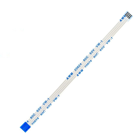Плоский шлейф 4pin 1.0mm 100 5mm реверсный FFC AWM 20624 VW-1 80C 60V