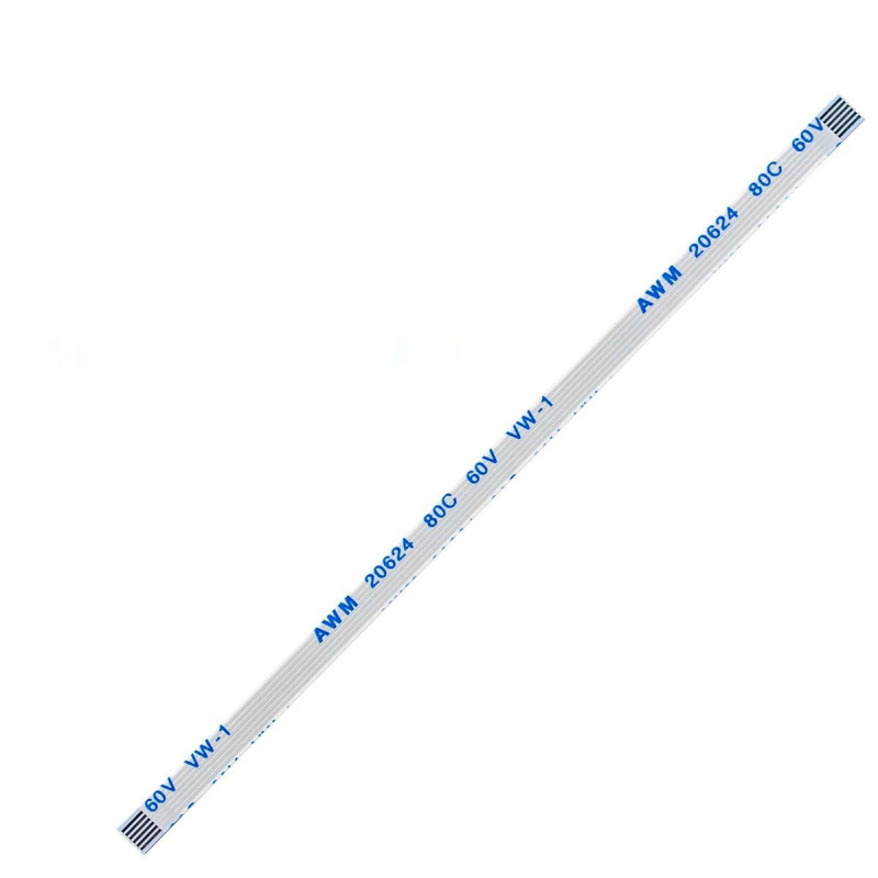 Плоский шлейф 6pin 0.5mm 100 3.5mm прямой FFC AWM 20624 VW-1 80C 60V Плоский шлейф 6pin 0.5mm 100 3.5mm прямой FFC AWM 20624 VW-1 80C 60V