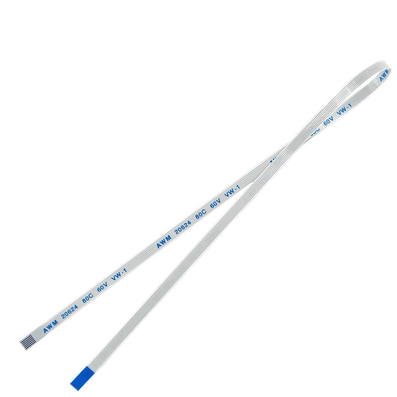Плоский шлейф 6pin 0.5mm 300 3.5mm прямый FFC AWM 20624 VW-1 80C 60V Плоский шлейф 6pin 0.5mm 300 3.5mm прямый FFC AWM 20624 VW-1 80C 60V